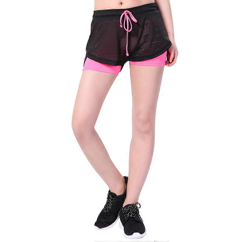 Women Workout Shorts Grid Quick-Drying Yoga Use 1Pcs