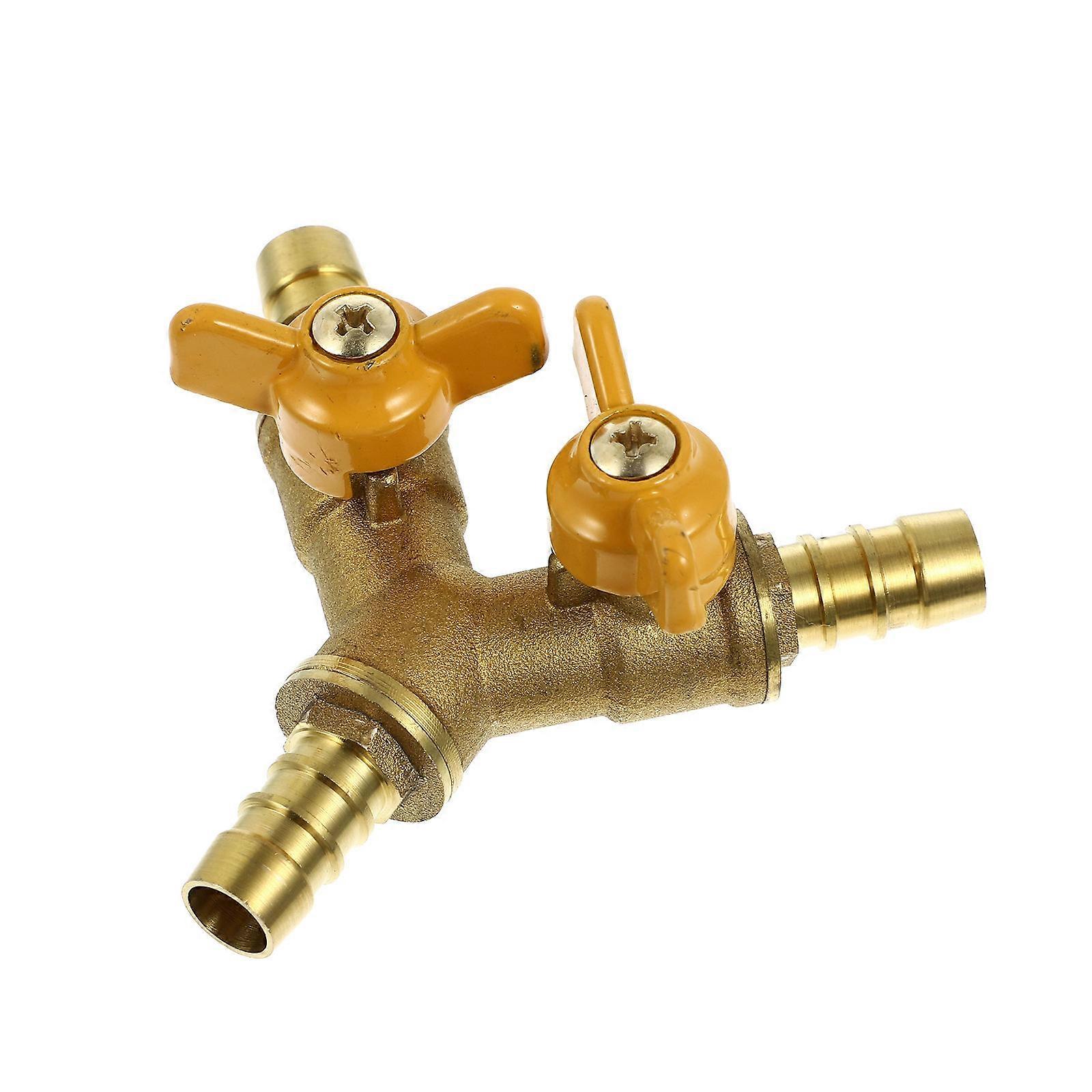 Hose Splitter Brass Y Valve for Control 3Pcs 3 Way Shut Off Ball Valves