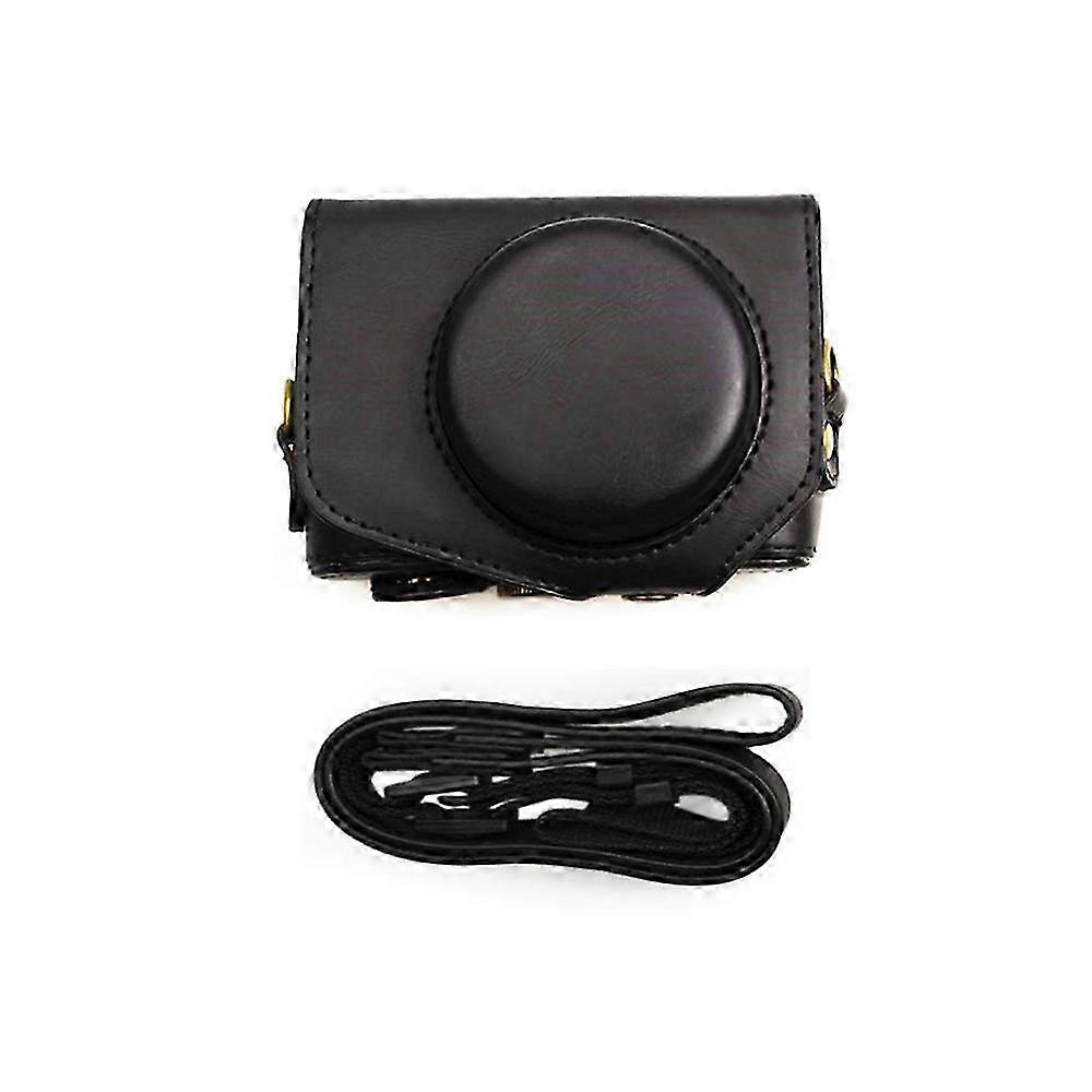 Retro PU Leather Camera Bag for Canon Powershot G7X Mark II III ( G7XII G7XIII ) Mark2 Mark3 G7X2 G7X3 Hard Case Cover and Strap