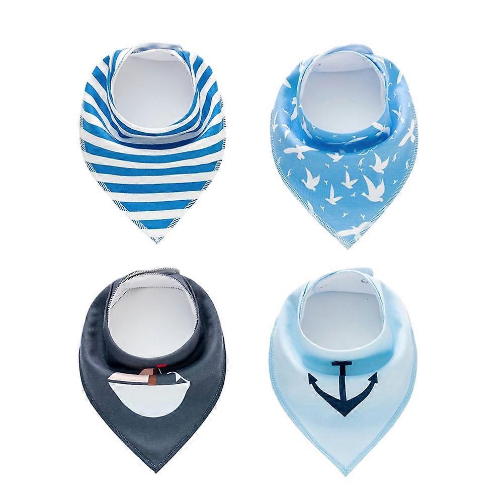 Baby Bibs Triangle Feeding Bibs for Newborn Baby Assorted Towels for Feeding Time 4Set