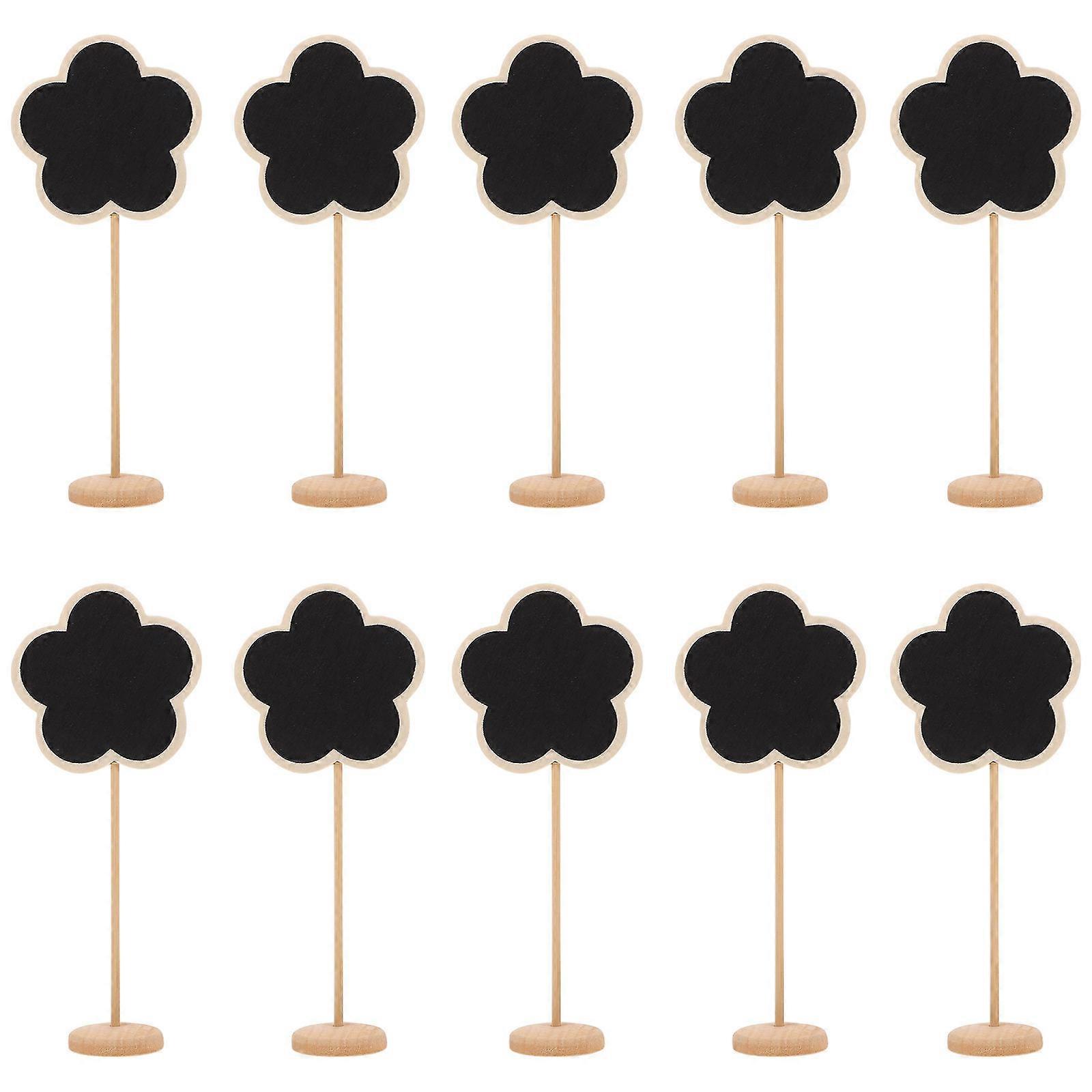 Chalkboard Sign Toppers Mini Wooden Chalkboards for Message Writing 10Pcs