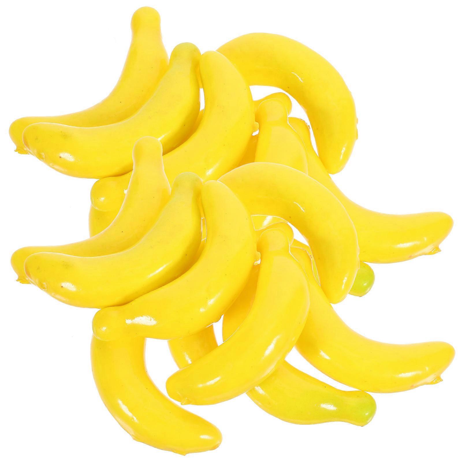 Fruit Photography Props Artificial Banana Model Shooting Scenes Yellow Foam Suitable for 20Pcs