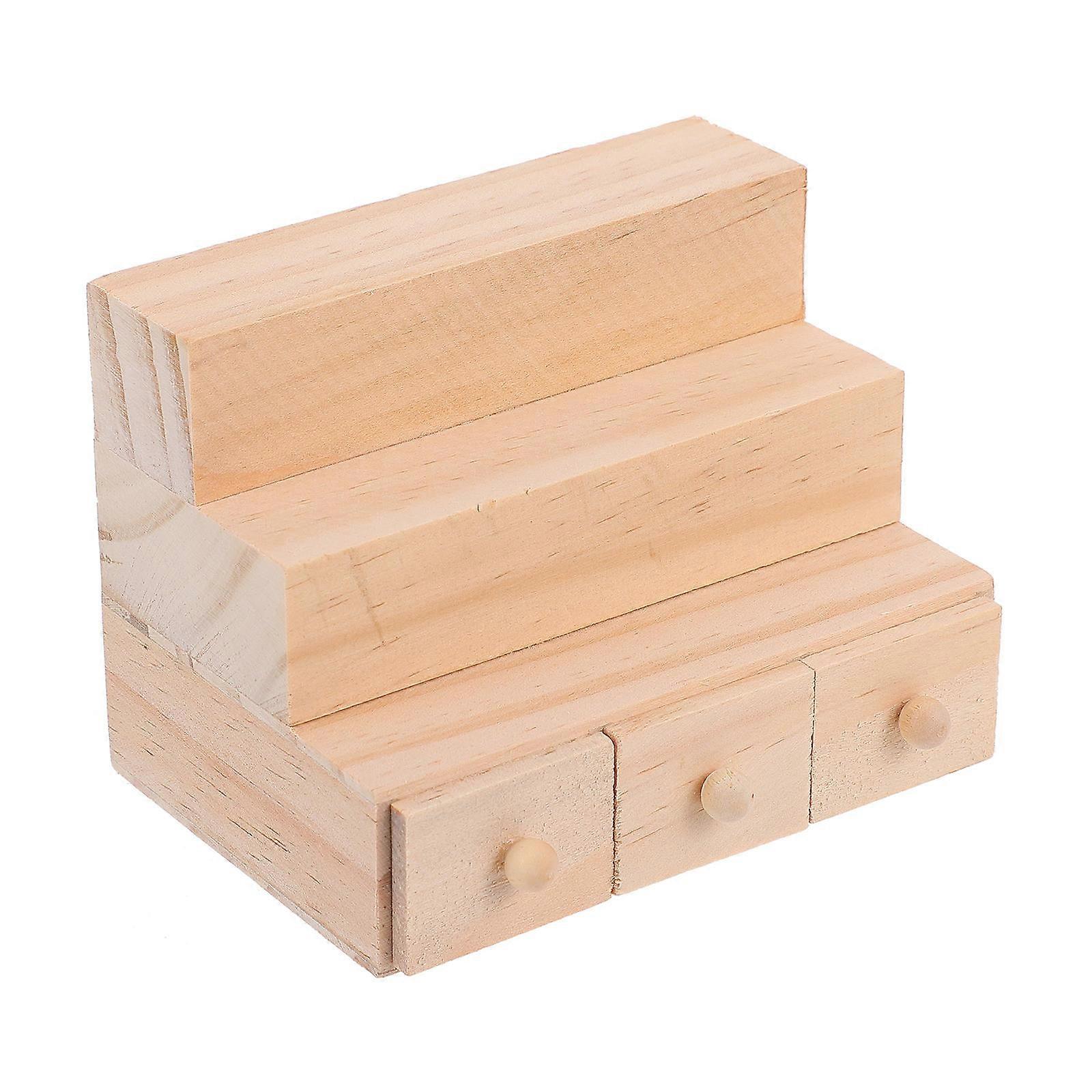 Miniature Candy Display Cabinet Wooden Model for Dollhouse 1Pcs