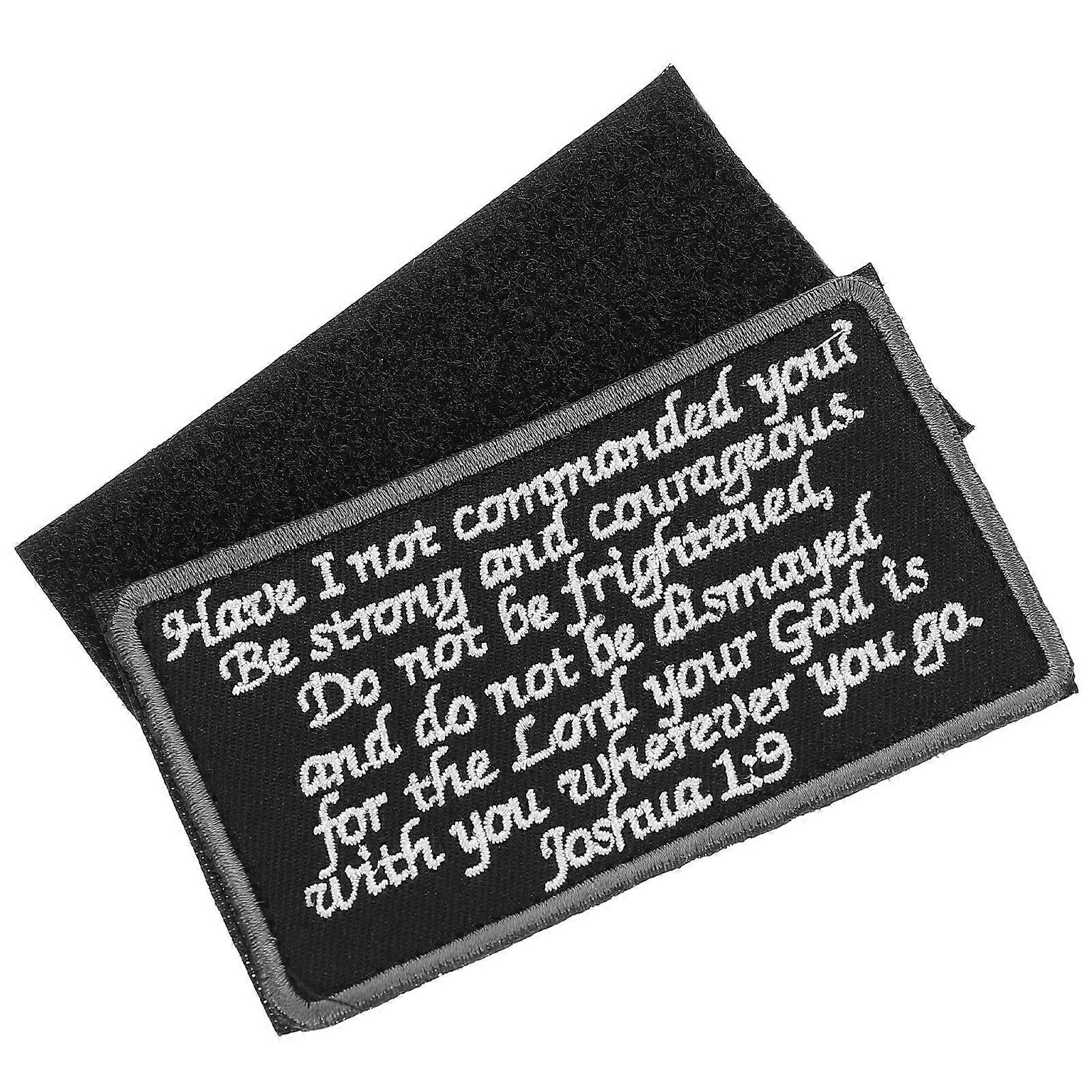 Bible Saying Armband for Decoration Clothes Patch Black