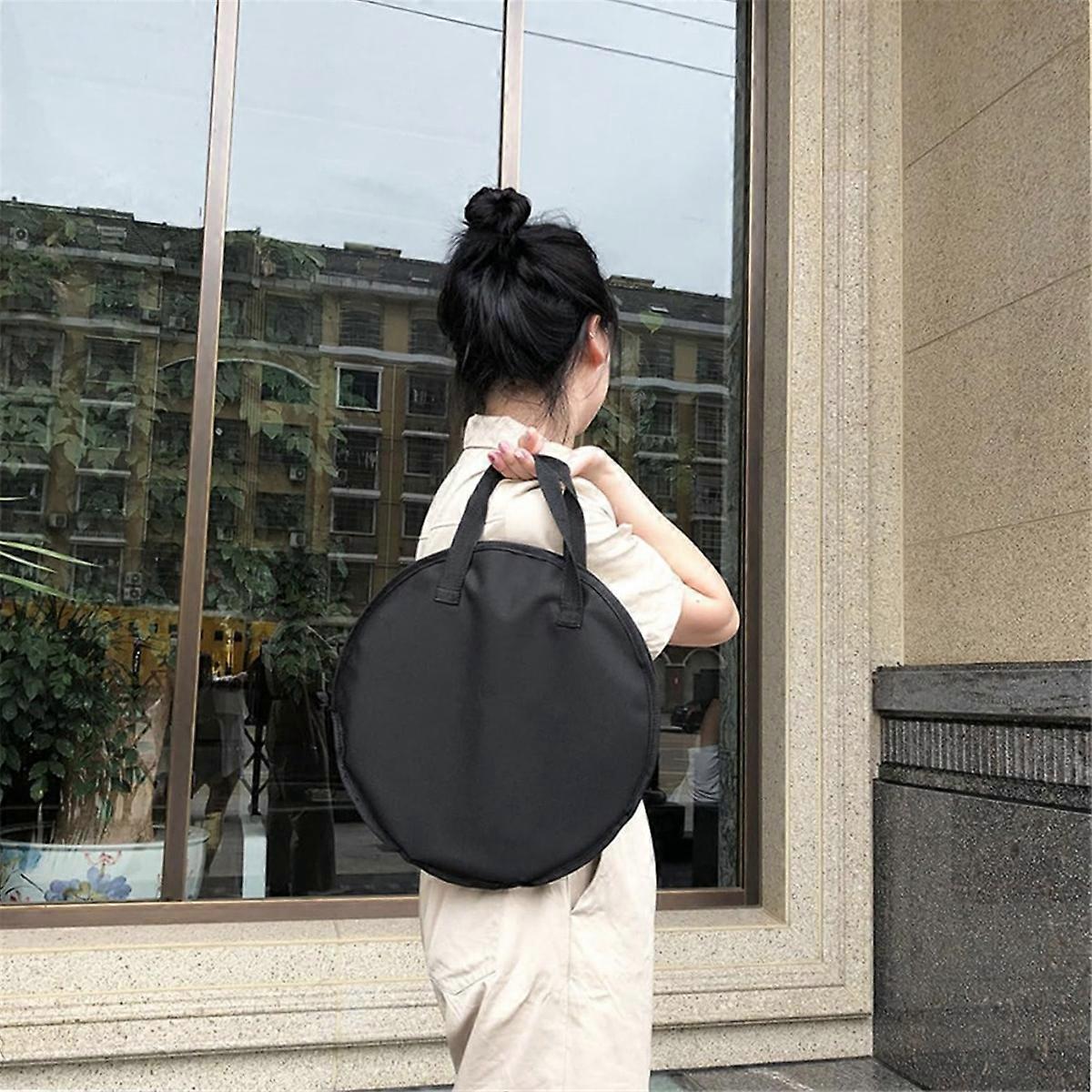 1Pc Dumb Drum Bag Holder Black Suitcase Drum Instrument Strap Bag