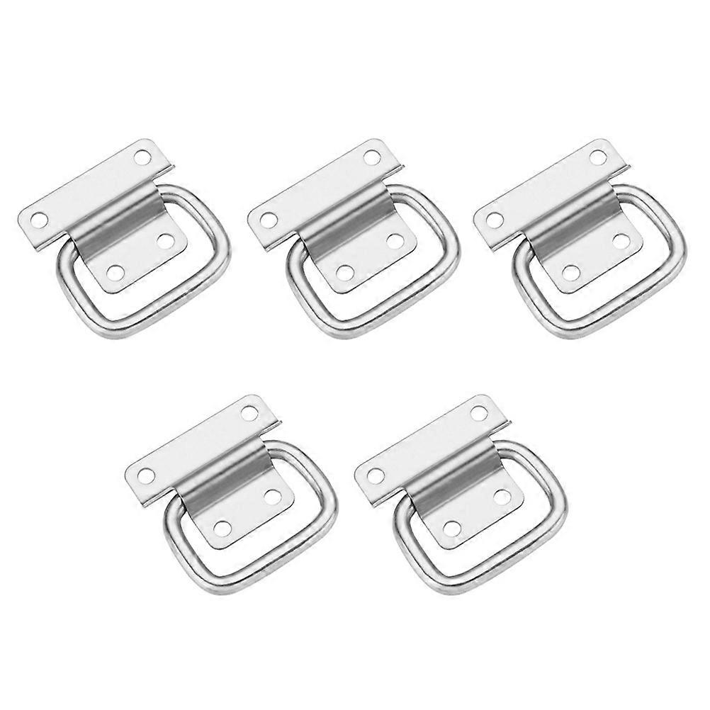 Durable Stainless Steel Folding Handle for Toolbox Use 5Pcs Silver Set