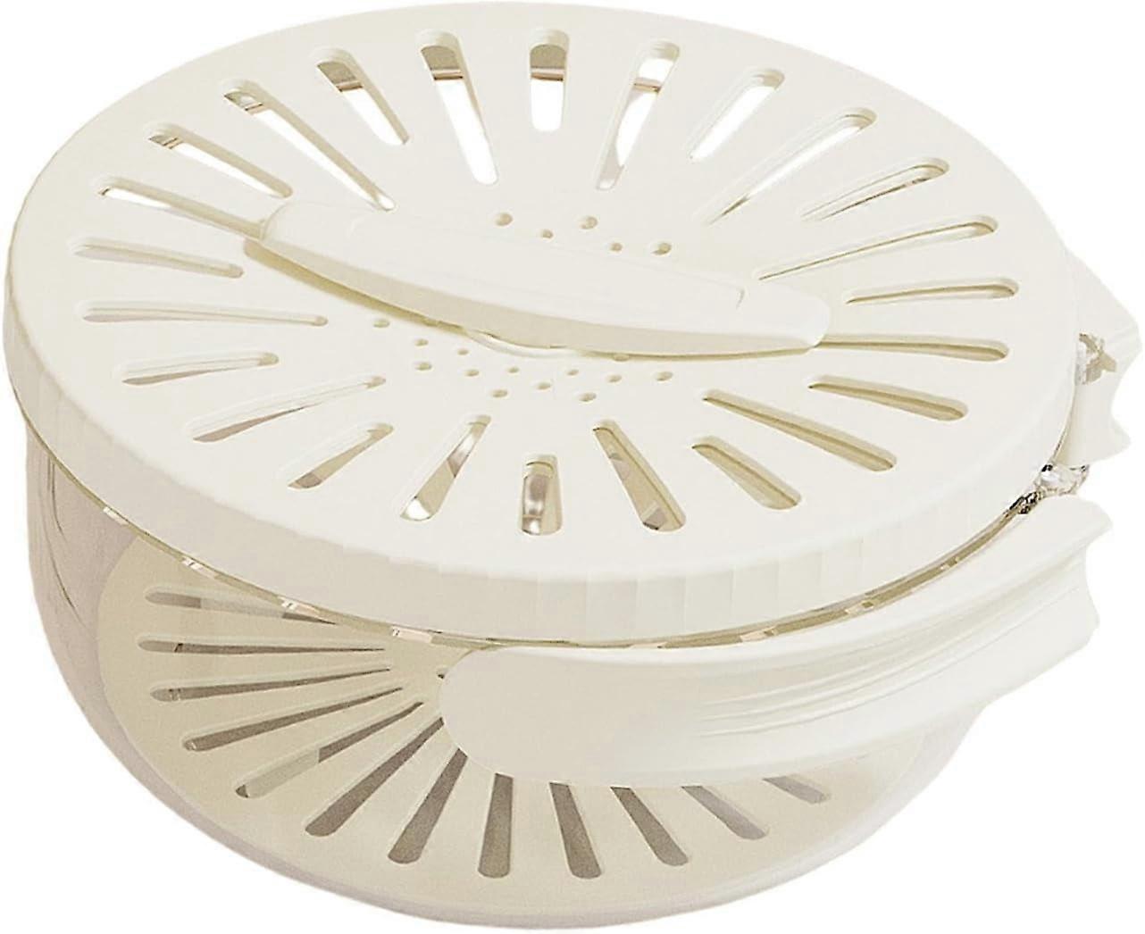 Drain Basket Keeper Container Practical Fruit Colander Foldable Handle Food Storage Container Removable Basket for Strawberry, White