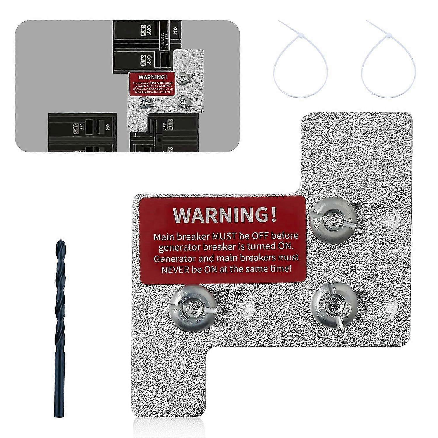 Generator Interlock Kit Compatible with General Electric GE 150 or 200 amp Panels, 1 1/4" Spacing Between Main and Branch Breakers hwy