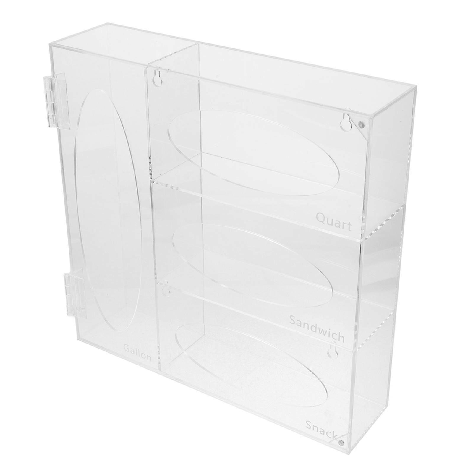 Mask Holder Wall Mount Acrylic Dispenser for Storage 2Sets Gloves