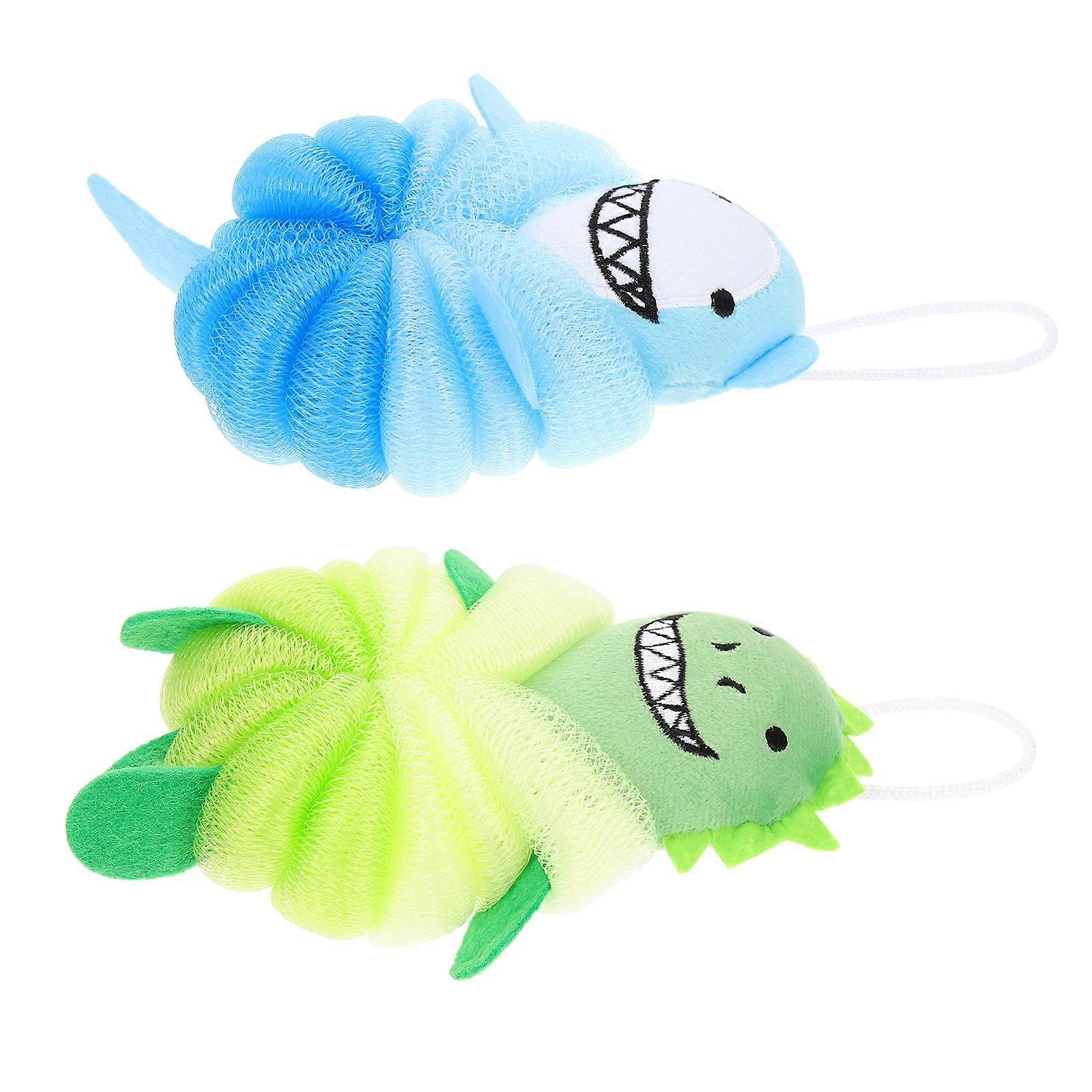 Assorted Color Body Scrubber 4Pcs Bath Sponge for Skin Cleaning