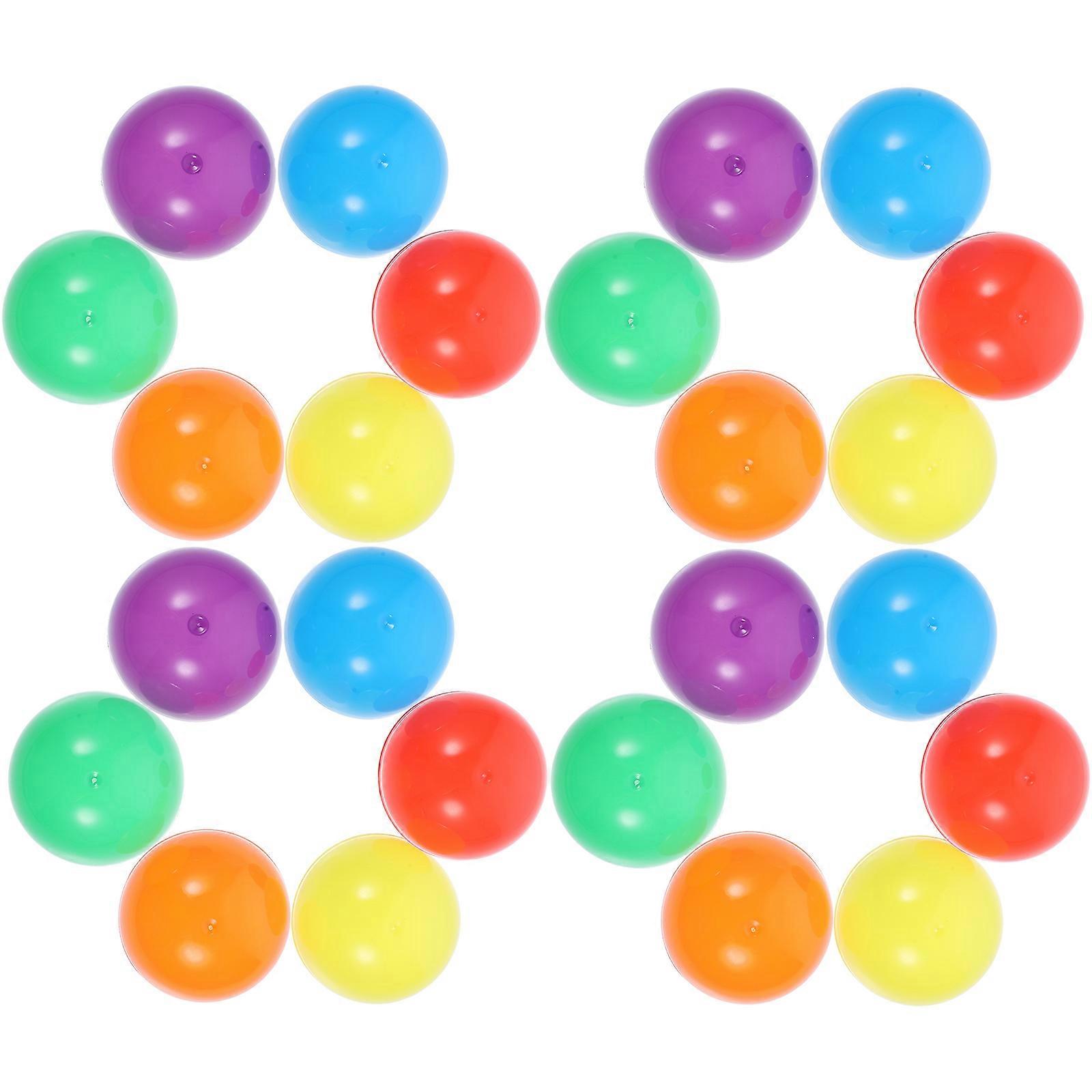 100Pcs Assorted Color Plastic Fillable Balls for Vending Machine Storage