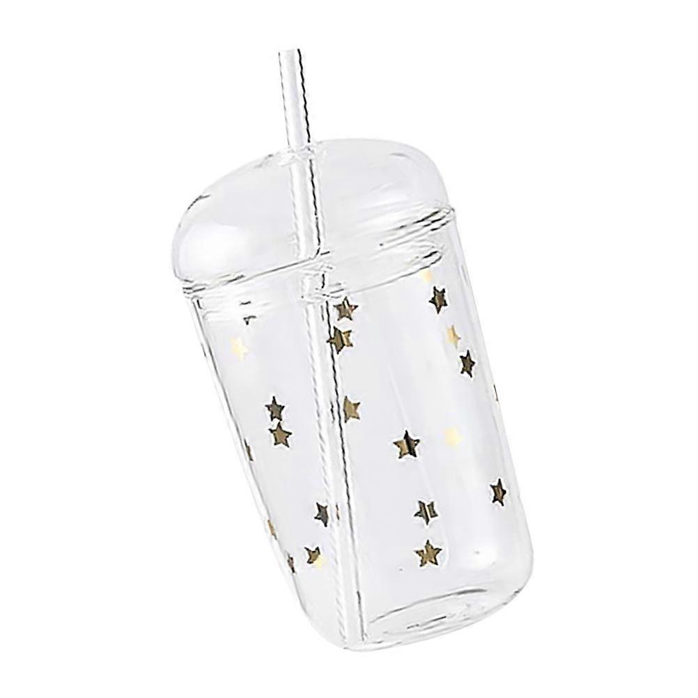 Household Beverage Cup Glass Drinking Cup for Drinking 4Pcs Multi Color