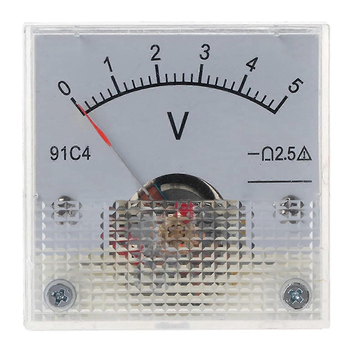 Voltmeter 91C4 for Voltmeter Analog Panel Meter Mechanical Type 5V Style