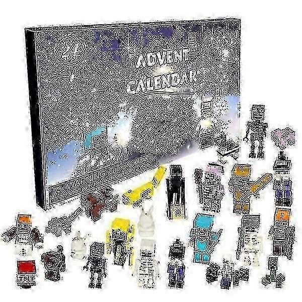 24 قطع مجيء التقويم ماين كرافت تجميعها بناء كتلة لعبة عيد الميلاد هالوين اللعب هدية مصغرة مجموعة لغز الهدايا الخامس