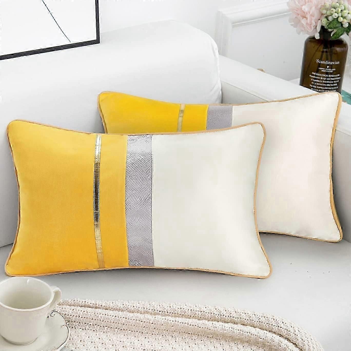 Cushion Covers Modern Rectangle Cushion Covers Long Decorative Solid Pillow Cases for Sofa Bench Bed