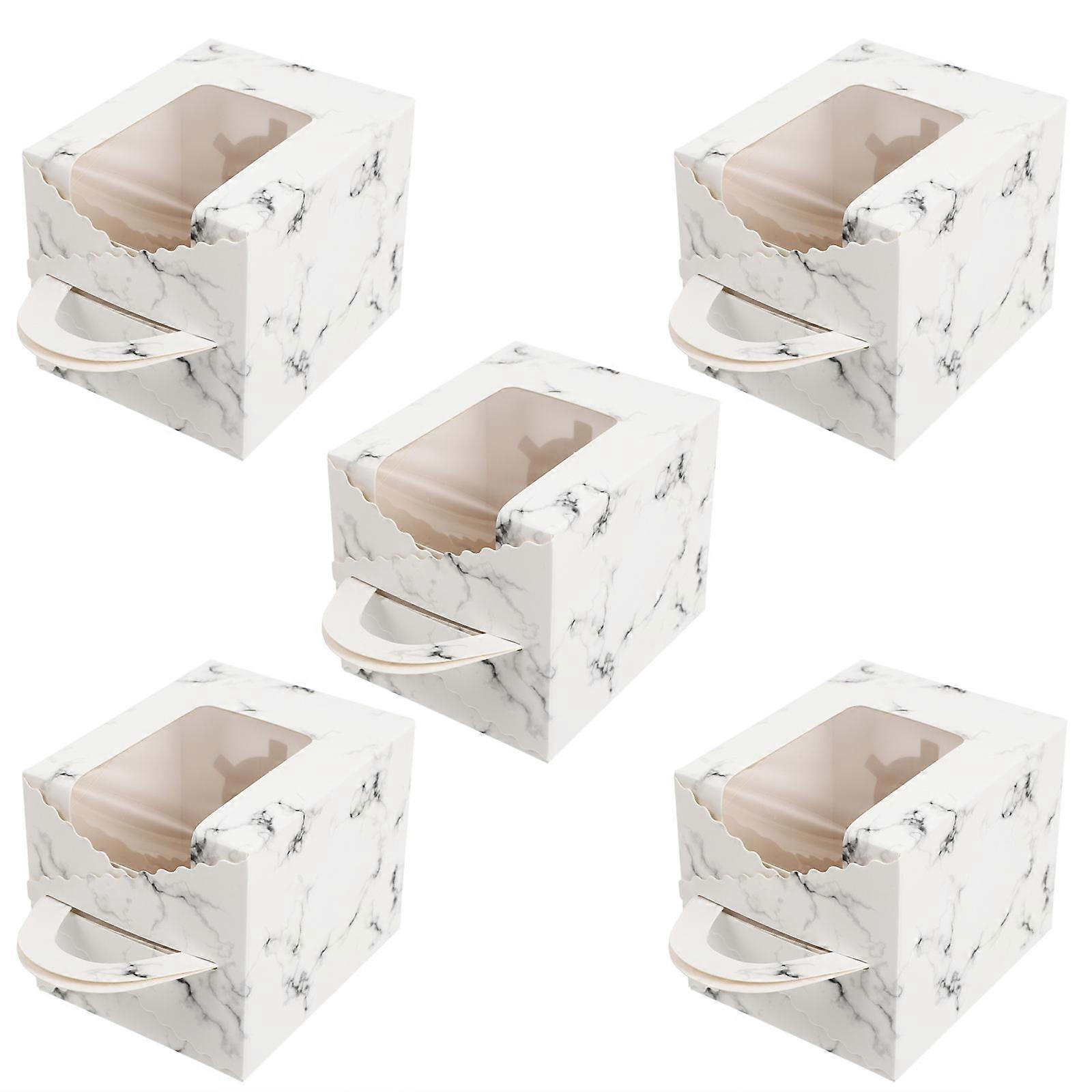 Egg Tart Containers Paper Cake Boxes for Storage Use 20Pcs Durable Packing Boxes