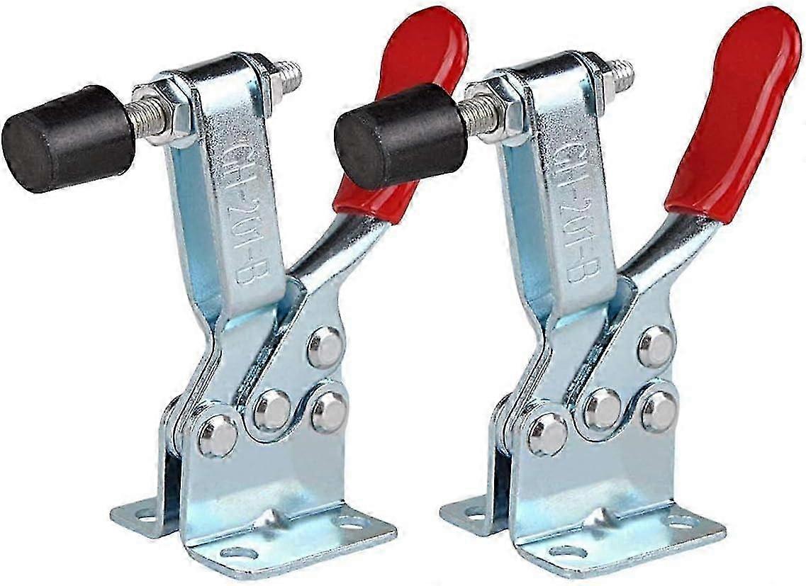 Saim Toggle Clamp Holding Capacity Vertical Quick Release Hand Tool Hold-Down 2Pcs 201B 90Kg 198 Lbs