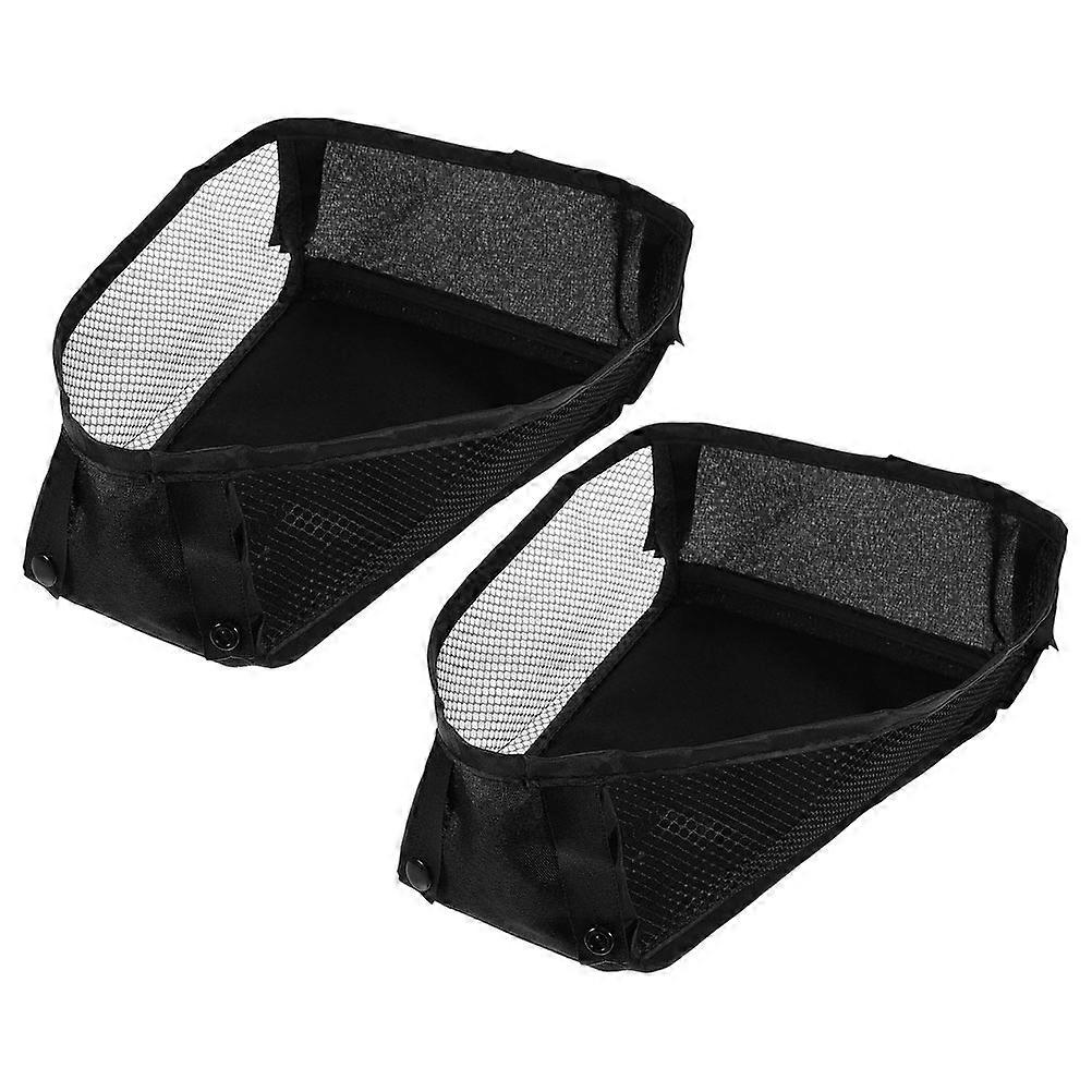 Universal Black Baby Stroller Mesh Organizer 2Pcs for Storage Needs