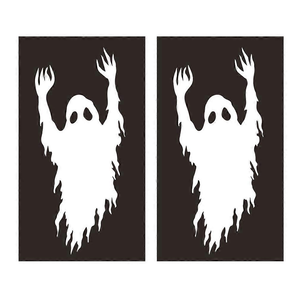 Halloween Decoration Ghost Shape Stickers for Door 4Pcs White