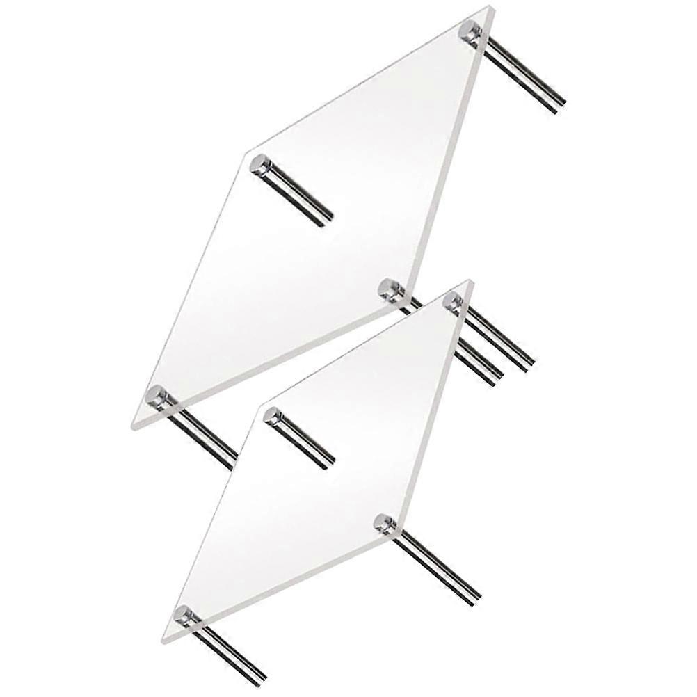 Clear Cake Display Stand For Parties And Celebrations 15x15x3.5cm Simple Design Food Presentation 2Pcs