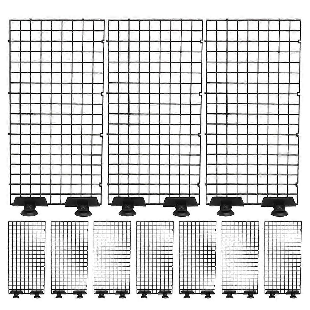 Black Fish Tank Divider Aquarium Divider for Isolation 2Sets ABS