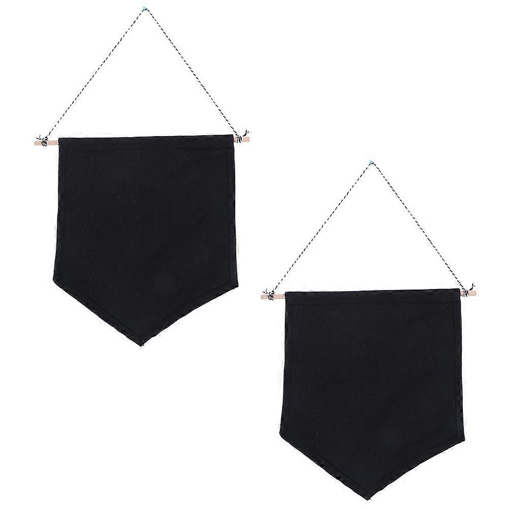 Pin Display Banner Wall Hanging for Decoration 2Pcs Black Material