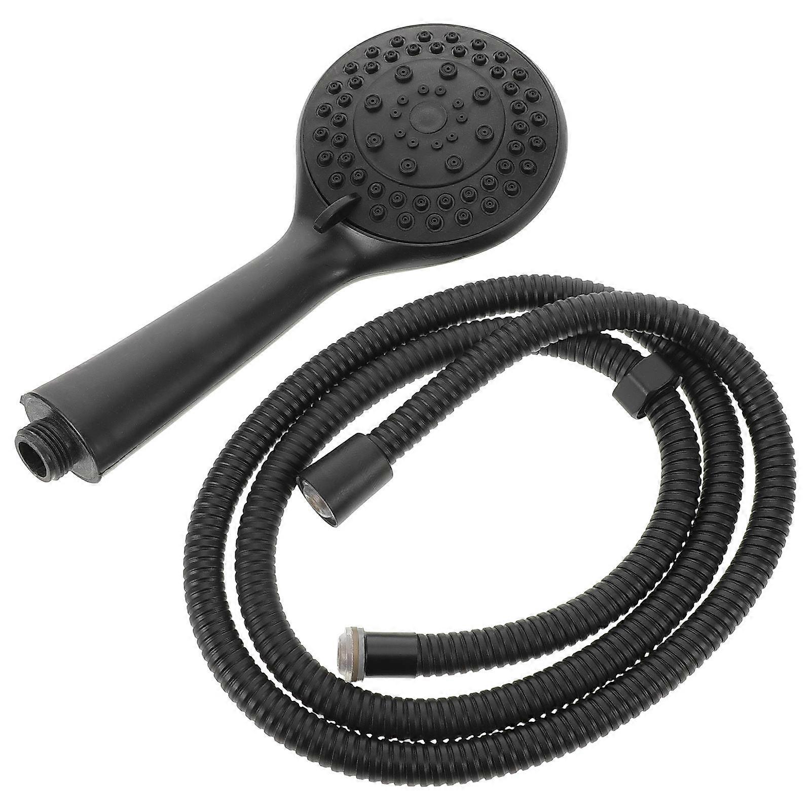 Handheld Showerhead Shower Head for Portable Use 2Pcs in Black ABS