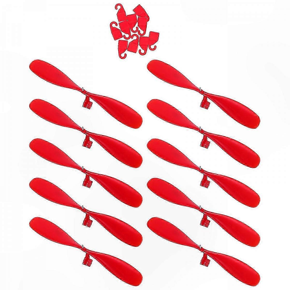 Red Plastic Prlers for DIY Crafting and Eonal Flight Projects, 10-Pack