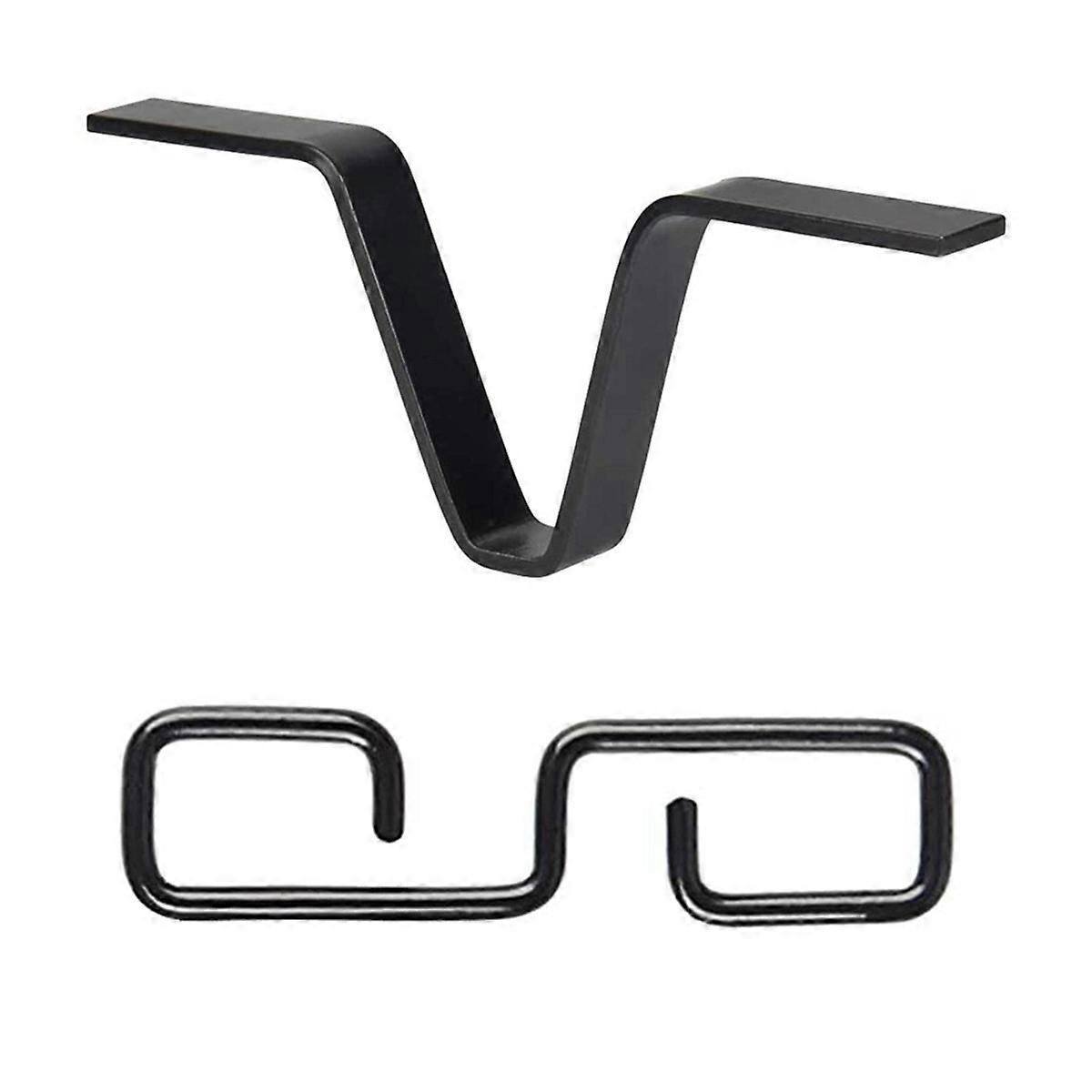 Black V-Shaped Rain Chain Adapter with S-Shaped Hook, for 