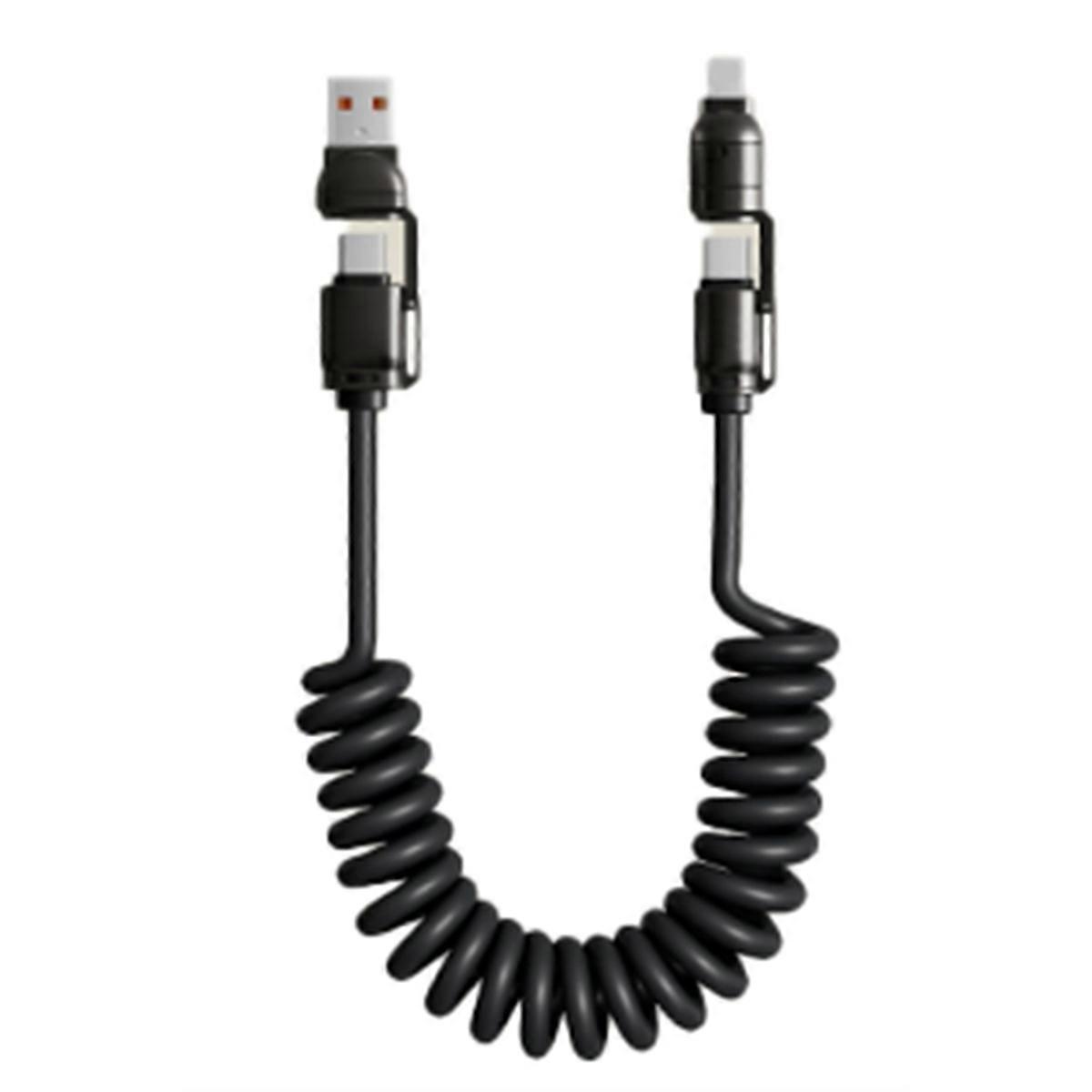 Super Fast Charging Car Spring Data Cable for Black