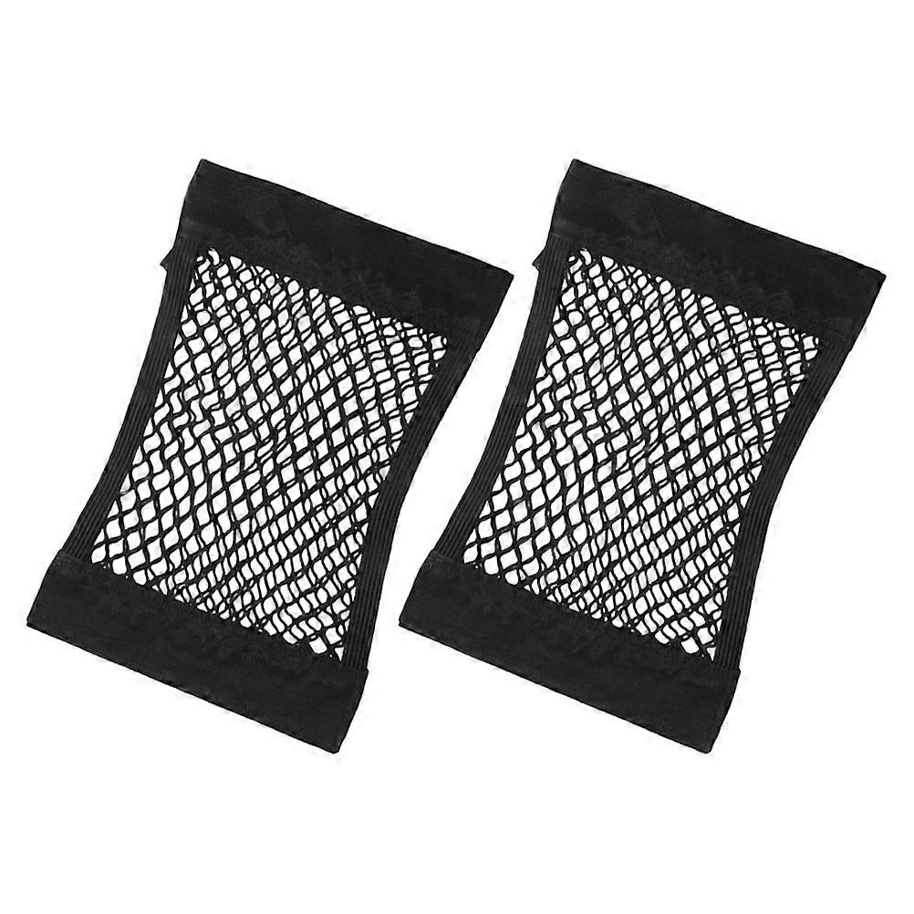Small Trunk Organizer for Car Elastic Double Layer Cargo Net with 4Pcs