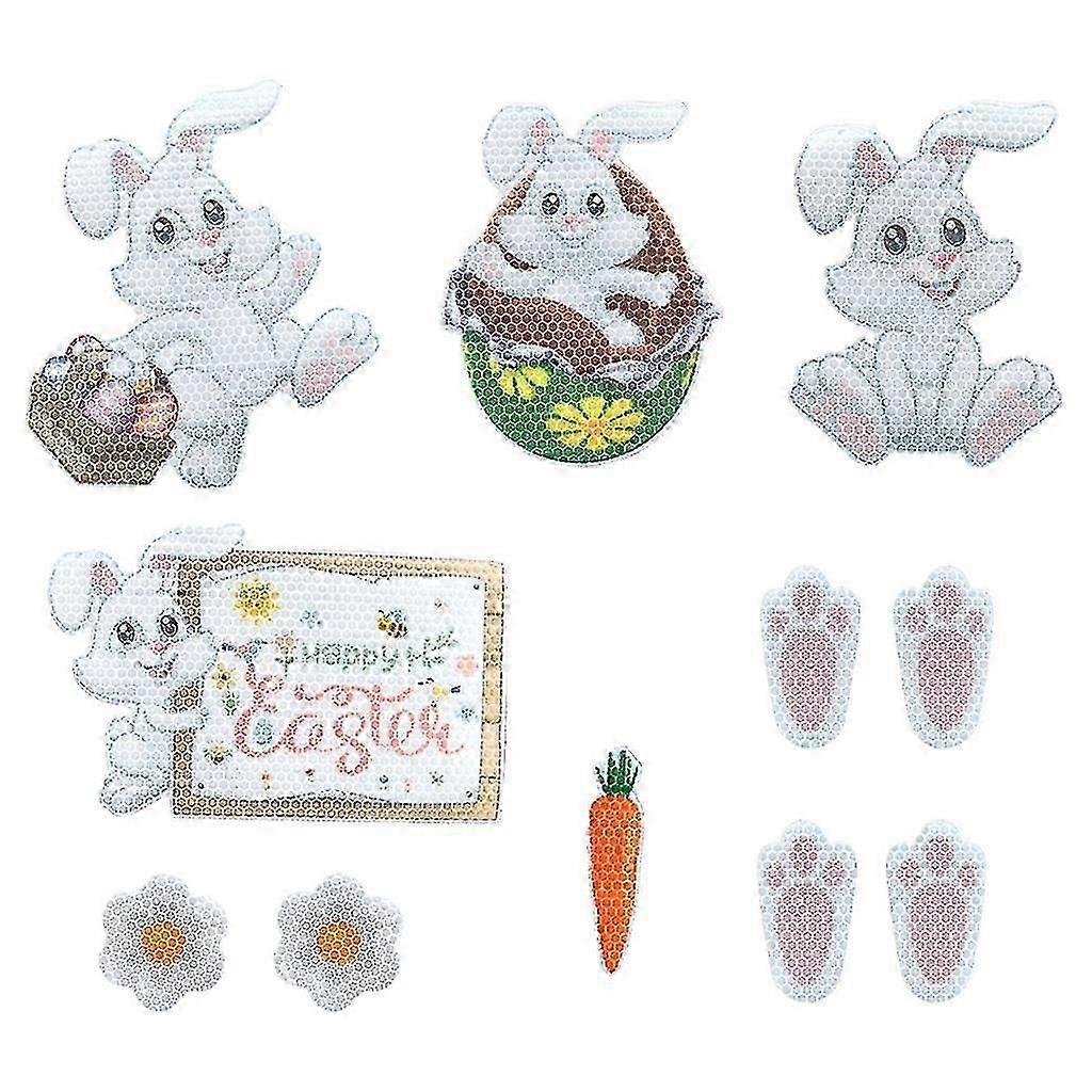 1 Set Easter Bunny Reflective Magnet Car Decorations Easter Eggs Carrots Sticker