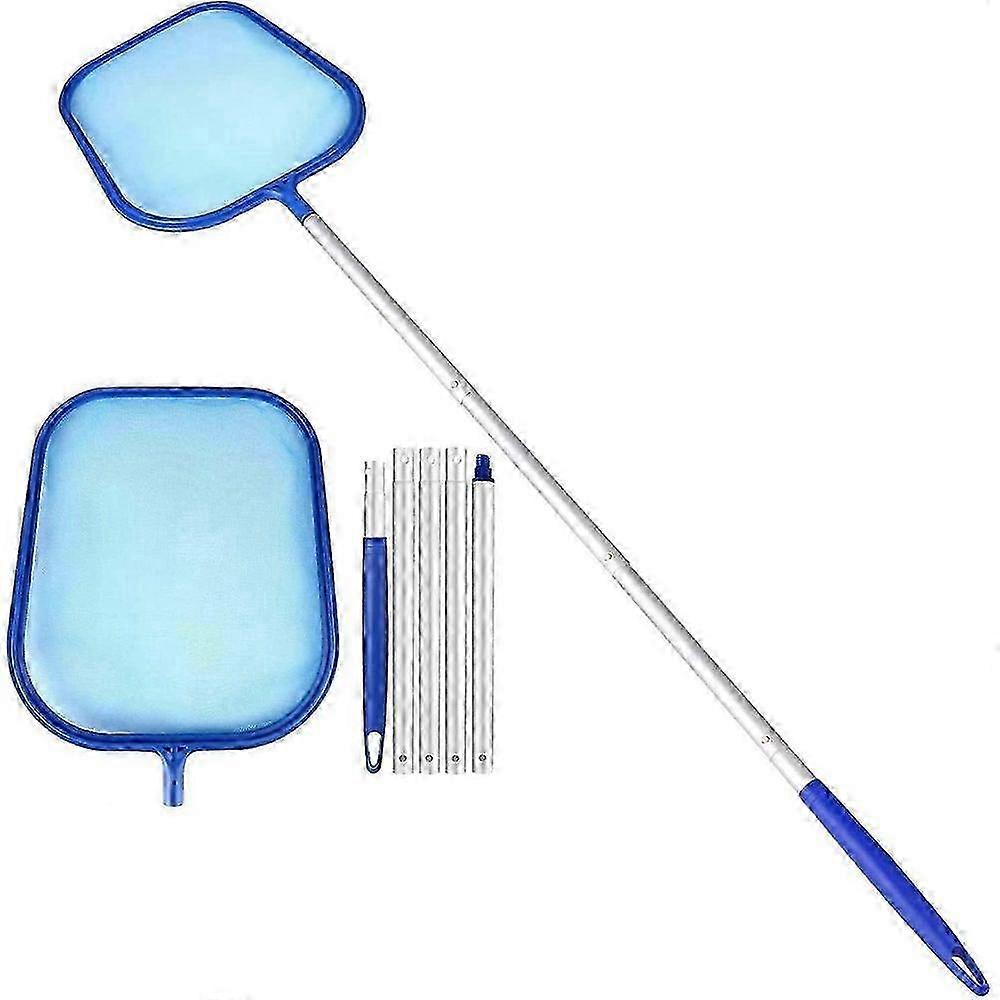 池のための5本のアルミニウム棒の伸縮棒の網が付いているプールの釣り葉の網