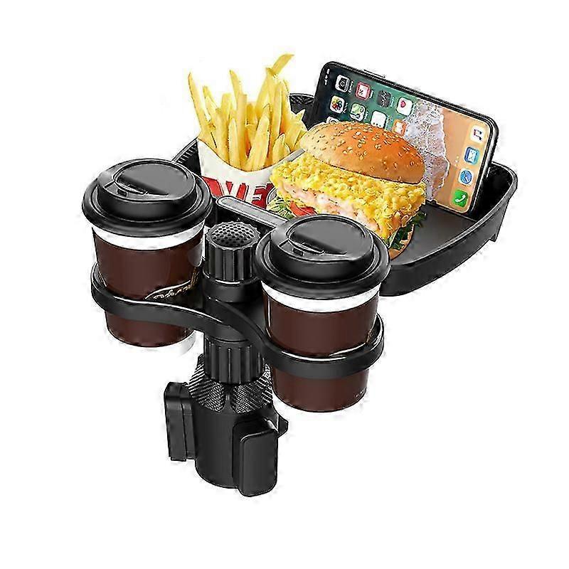 Car Cup Holder Tray Adjustable Universal Car Tray Table With 360 Degree Rotation