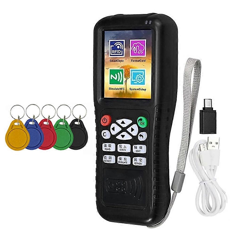 X100 RFID NFC Smartkortleser Skriver + 5xUID Nøkkelring RFID Duplikator