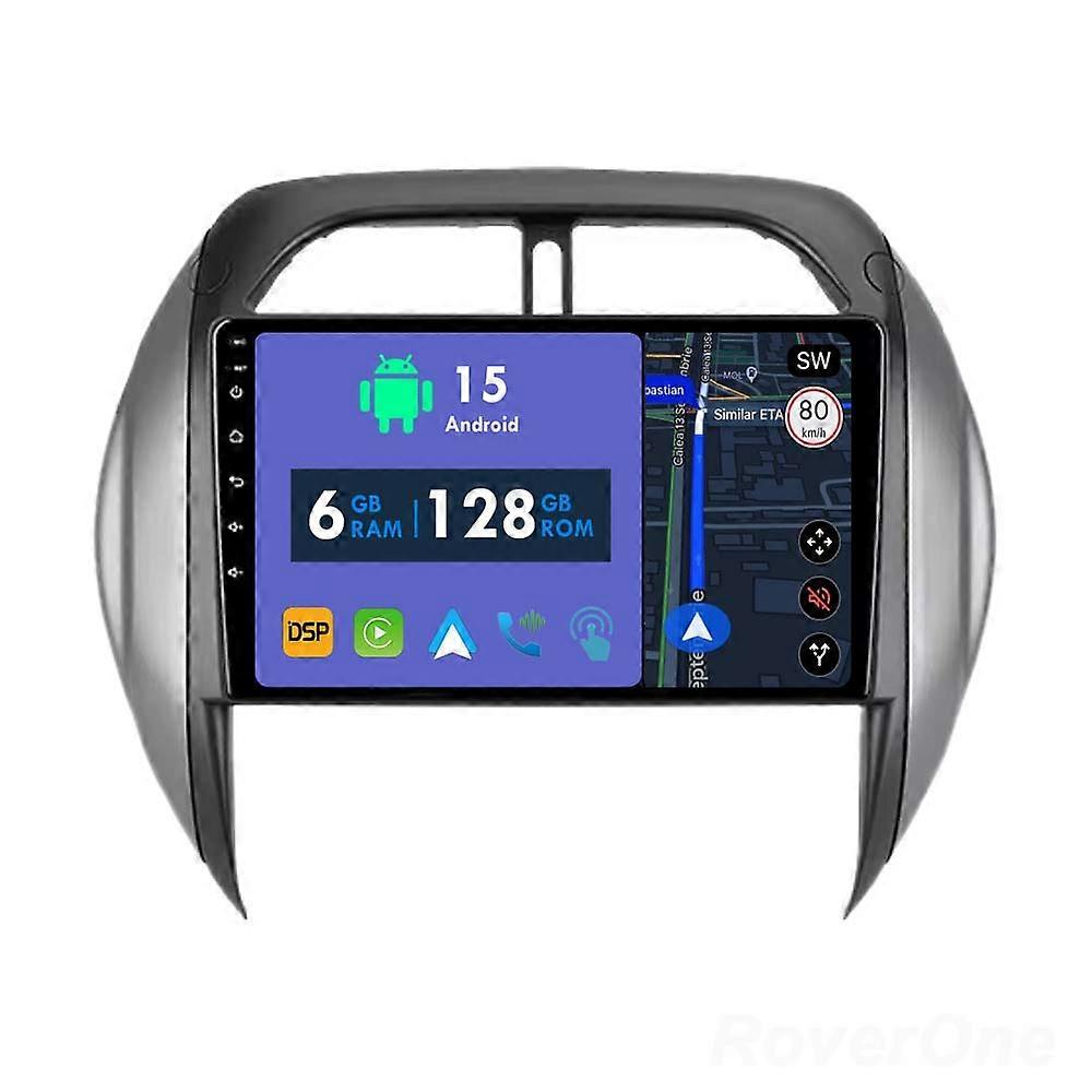 Car Radio 6G+128G CarPlay GPS Navigation Head Unit for Toyota RAV4 2003 - 2005 Android Auto Bluetooth Stereo Touch Screen