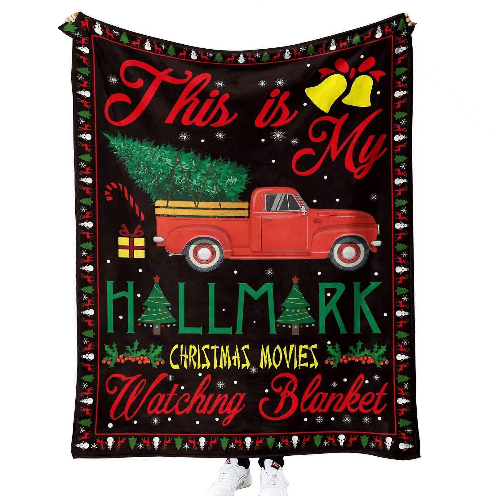 Envelope Christmas Blanket, Soft Flannel Printed Nap Blanket