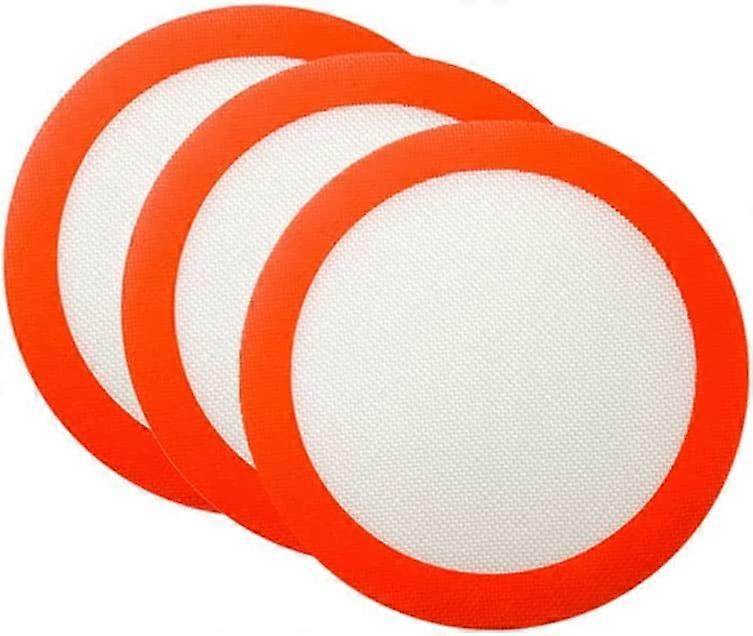 3Pcs 9" Round Silicone Baking Mats, Non-stick Reusable Liners for Cake Pan, Heat Resistant Pastry Sheets for Cookies, Macarons, Bread