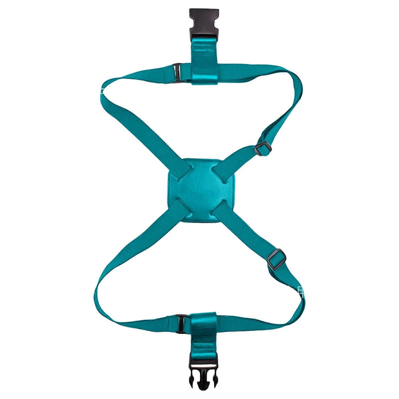 Tear Resistant Luggage Tie Fasteners With Buckles Clasps Polyester Transit Strap For Secure Suitcase Connection  Lake blue