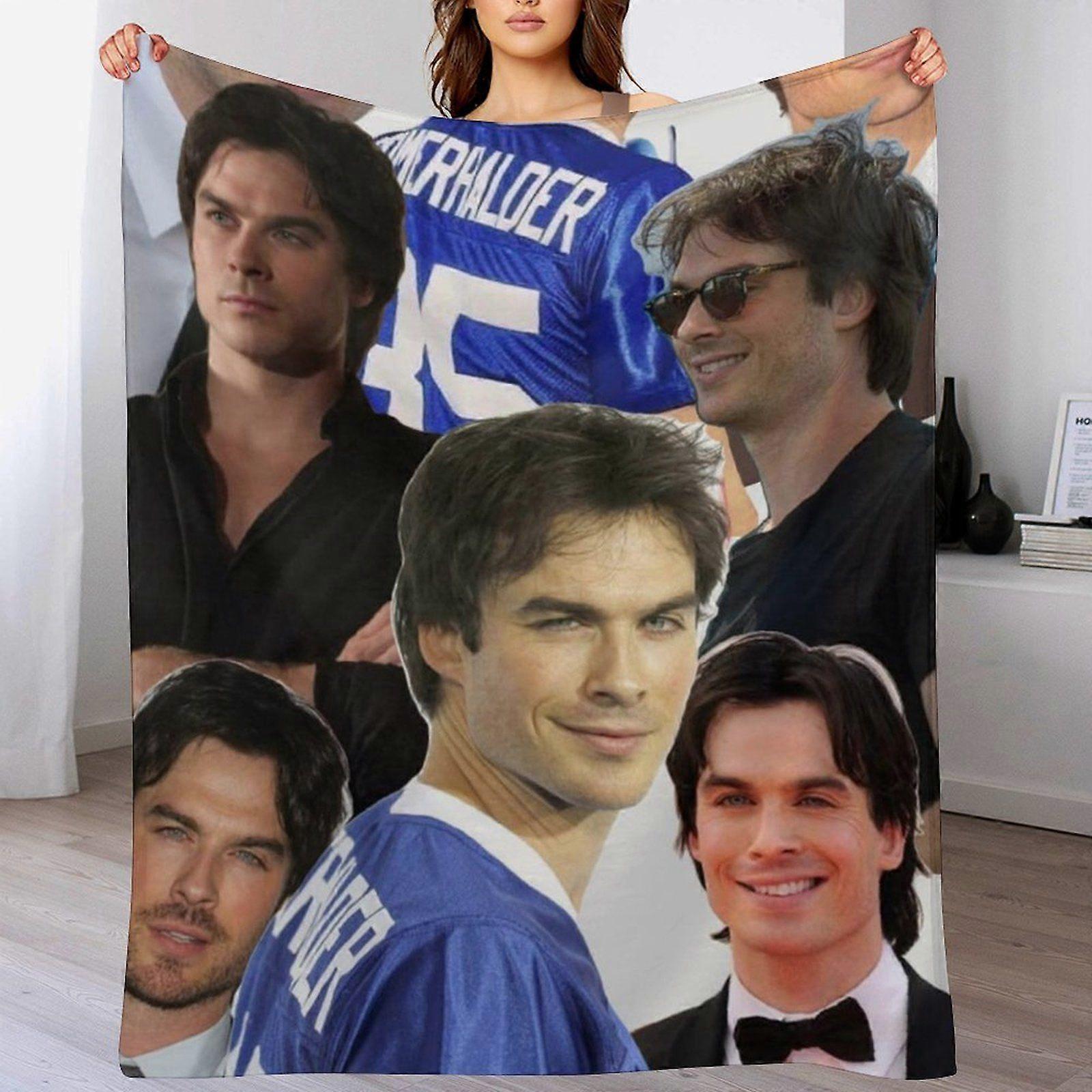 Stefan Salvatore Pehmeä samettinen viltti ulkoiluun, matkoille ja kotiin, kylmällä säällä, hengittävä ja kompakti, ihoystävällinen