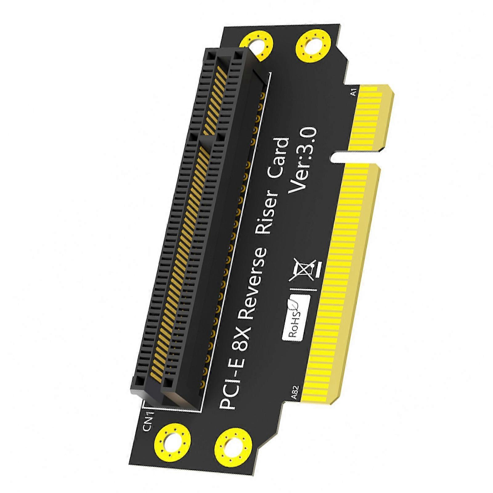 32mm PCIE X8 Risers Card 90 Degree Adapters Card PCIE Extenders Extension Card for 2U Small Computer Servers Case Multicolor