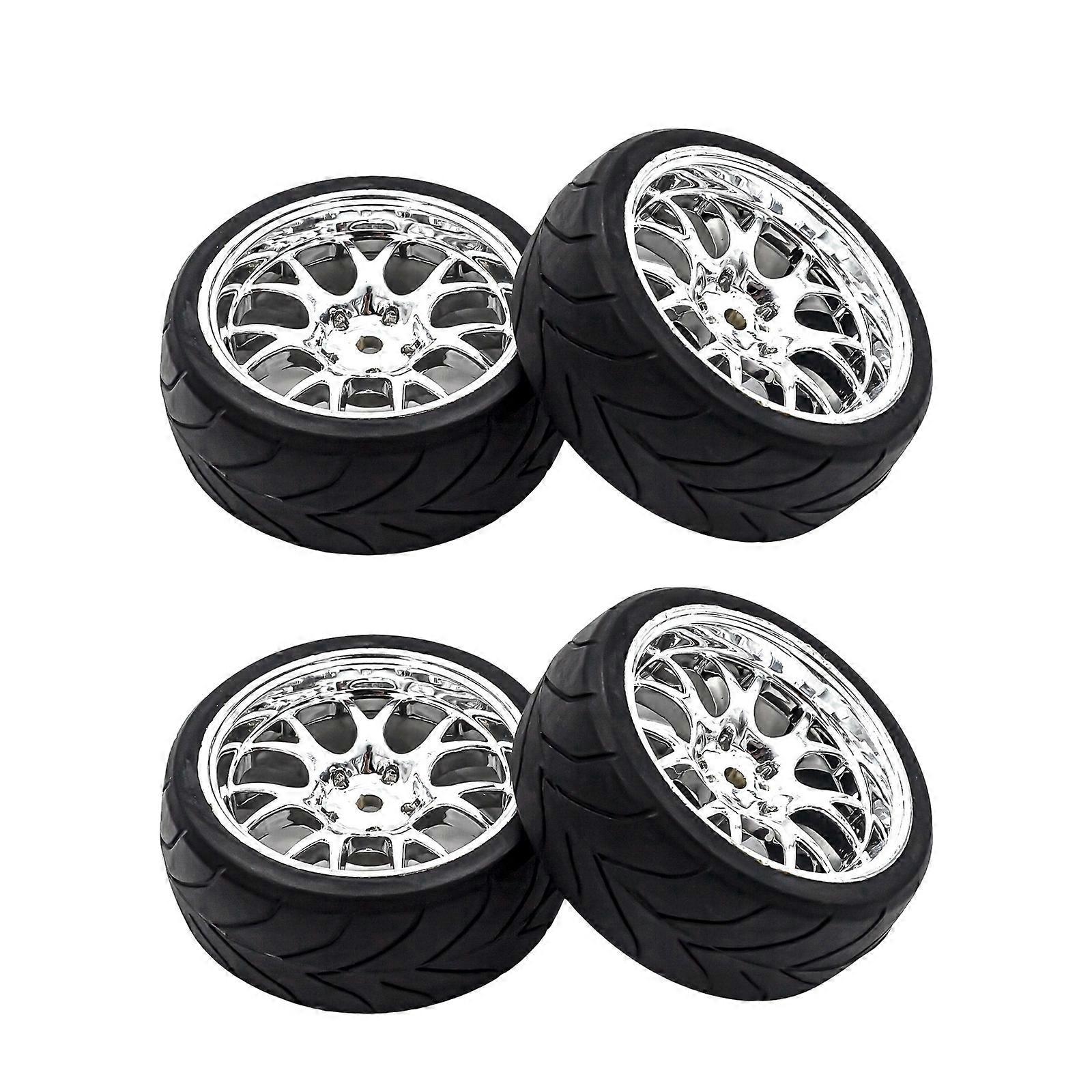 Precise Remote Control Replacement Wheel Tires with 12mm Adapter for 1/10 Model Car Drift Car Modification Accessories Multicolor