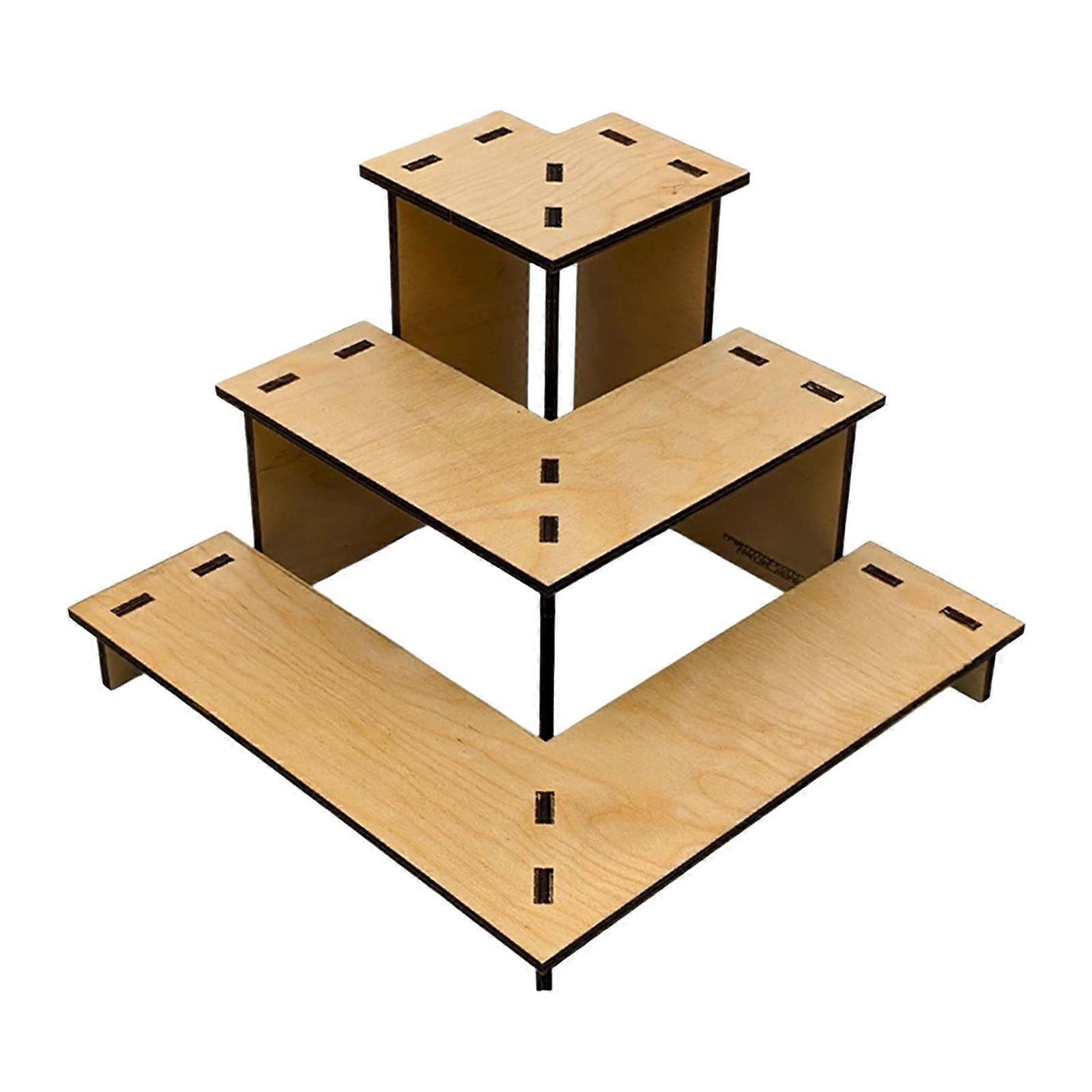 3 Tier Retail Table Risers Display Stand for Food Countertop Retail Tabletop