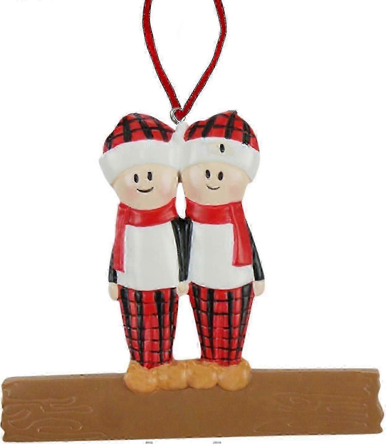 Swinging Car Ornament Tree Bauble El K Deer Family Christmas Holiday Decoration