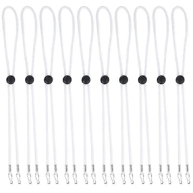 Face Mask Lanyards,mask Holder Adjustable With Clips10pcs-white