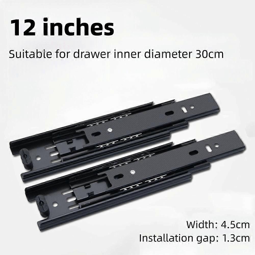 Smooth Operation Dresser Runners Black Ball Bearing Drawer Rails Drawer Slides  Wardrobe