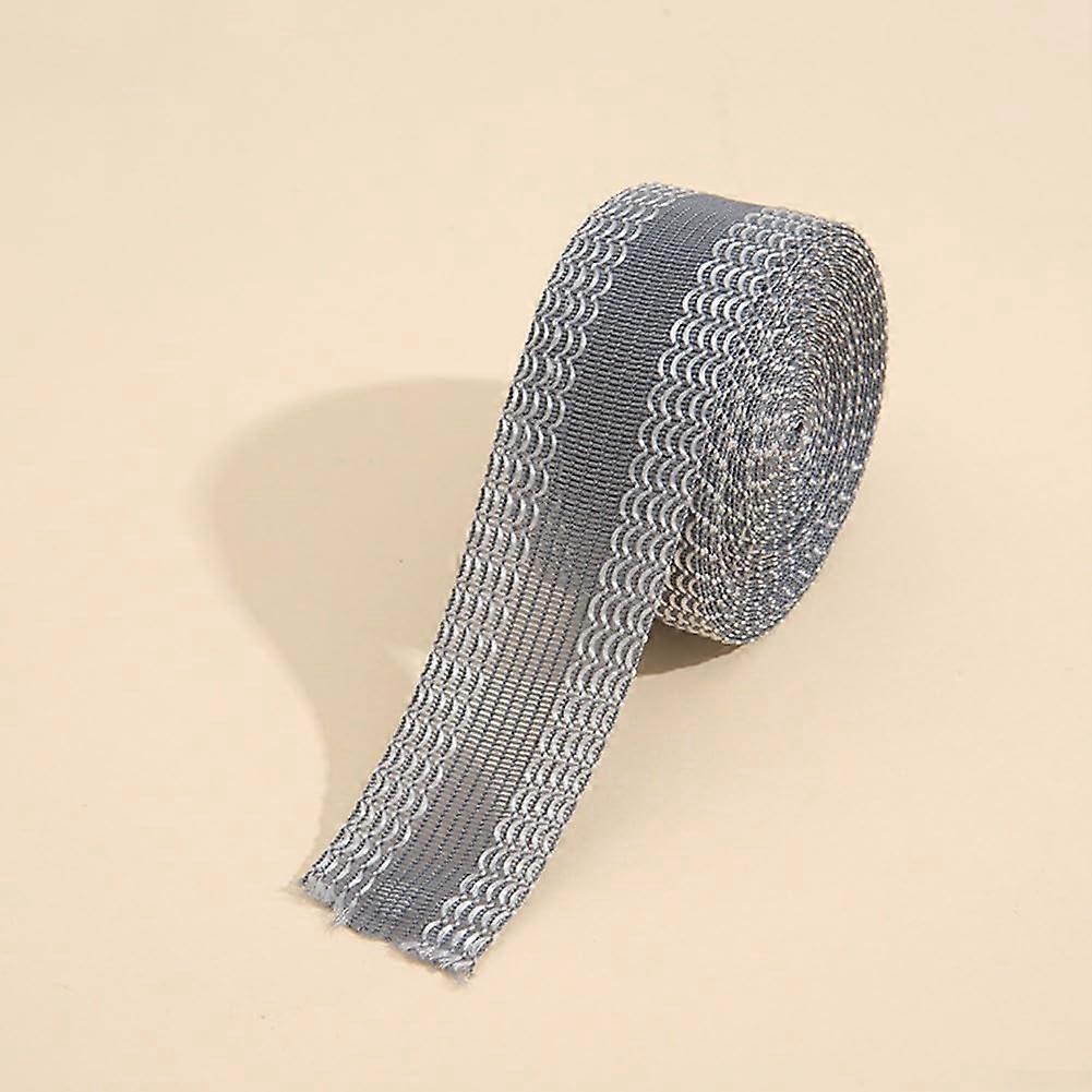 Hook and Loop Hemming Tape 1m x 2.5cm for Adjustable Trouser Cuffs, Reusable Fabric Fastener (Grey)