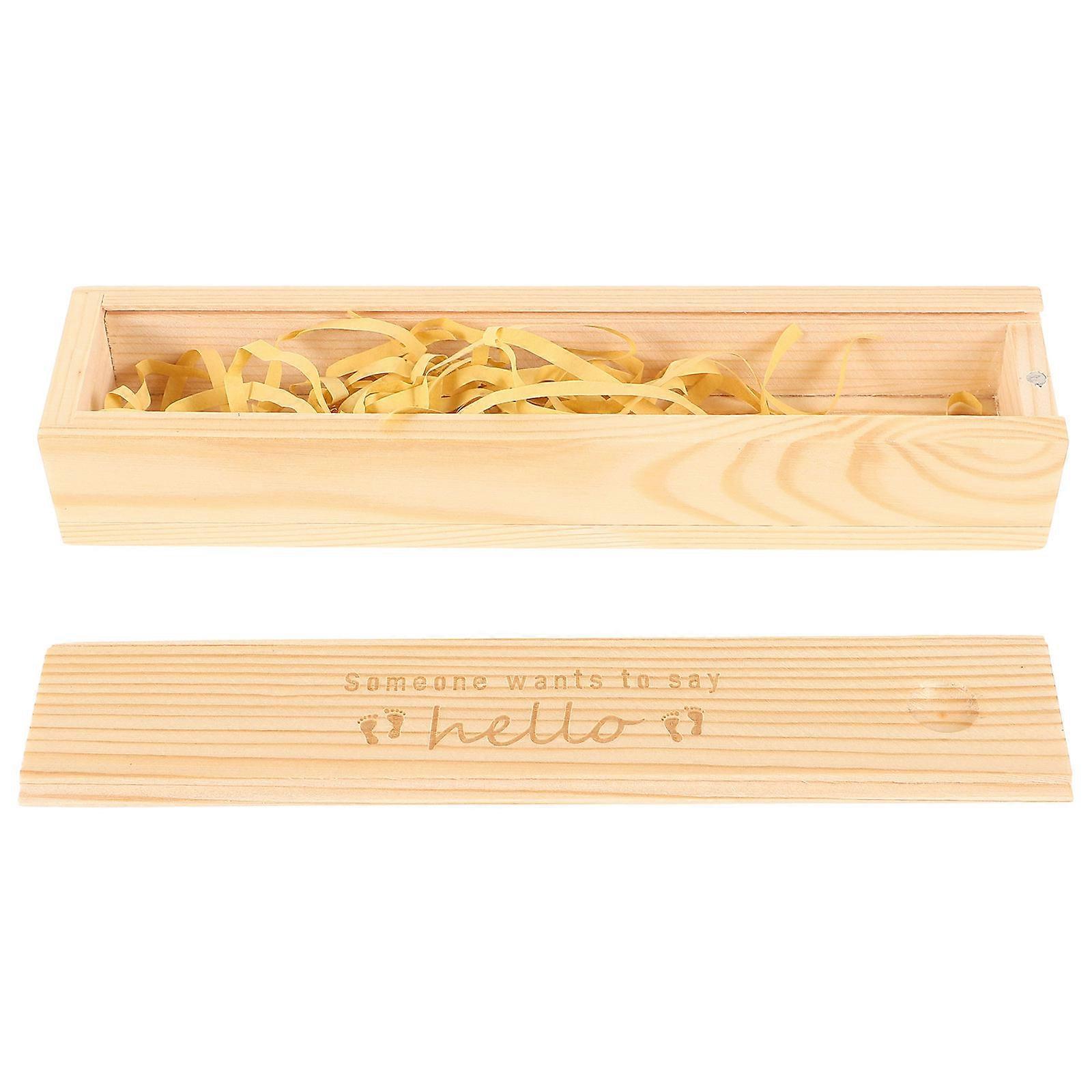 Pregnancy Test Keepsake Box for Storage Perfect for Newborn Memories Beige