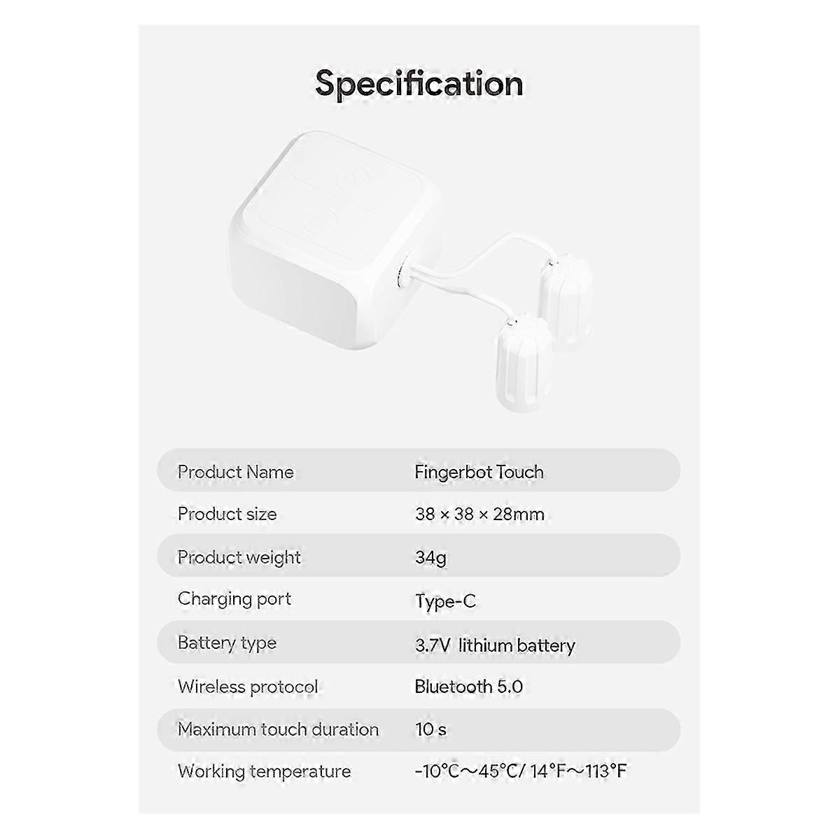 Tuya Fingerbot For Touch Screens Smart Life Ble Wireless Touch Switch