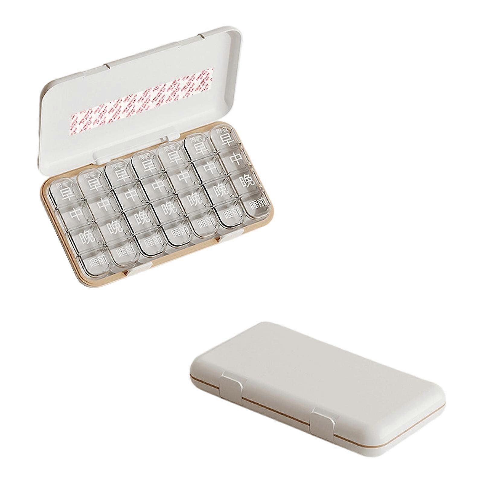 6 Section Bolus Dispenser With Double Lock Mechanism Impregnable Elastomer Seal Thin Travel Clinical Storage Case  Four frame